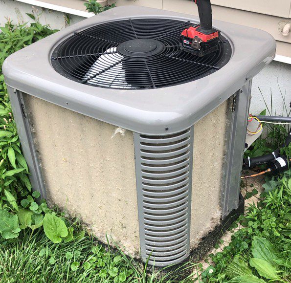 AC cleaning after cottonwoods bloom
